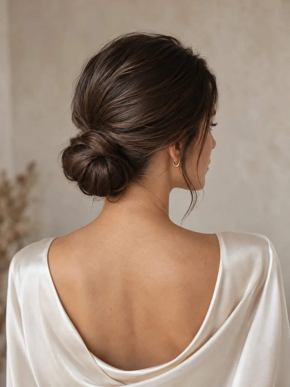 Sleek low bun